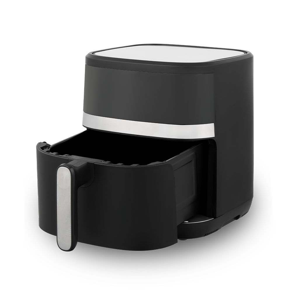 Friteuse à air à écran tactile numérique blanche et noire élégante